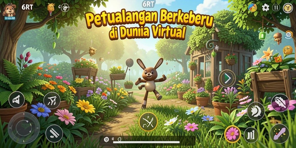 Tangkapan layar gameplay <strong>6RT</strong> menampilkan keindahan kebun yang dikelola pemain.