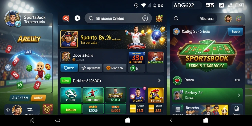 Tampilan gameplay yang menarik dari aplikasi Sportsbook ADG62.