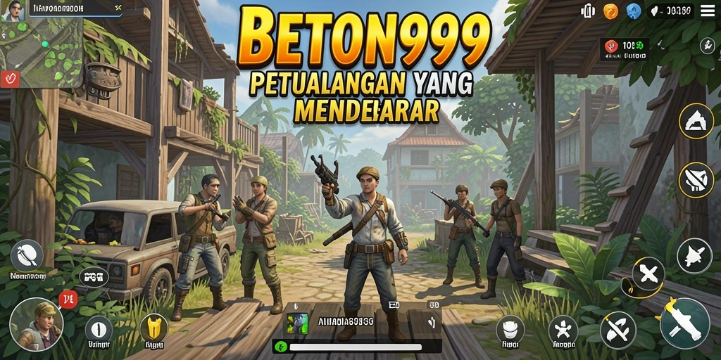 Tampilan gameplay menampilkan petualangan seru di dunia terbuka BETON999.
