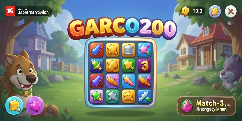 Tampak seru saat mencocokkan objek dalam gameplay GARCO200.