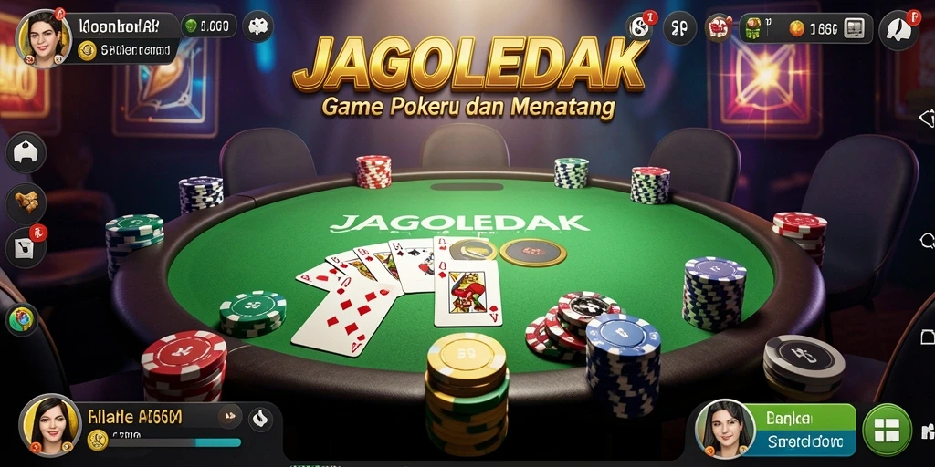 Tampilan menarik dari gameplay Poker JAGOLEDAK.