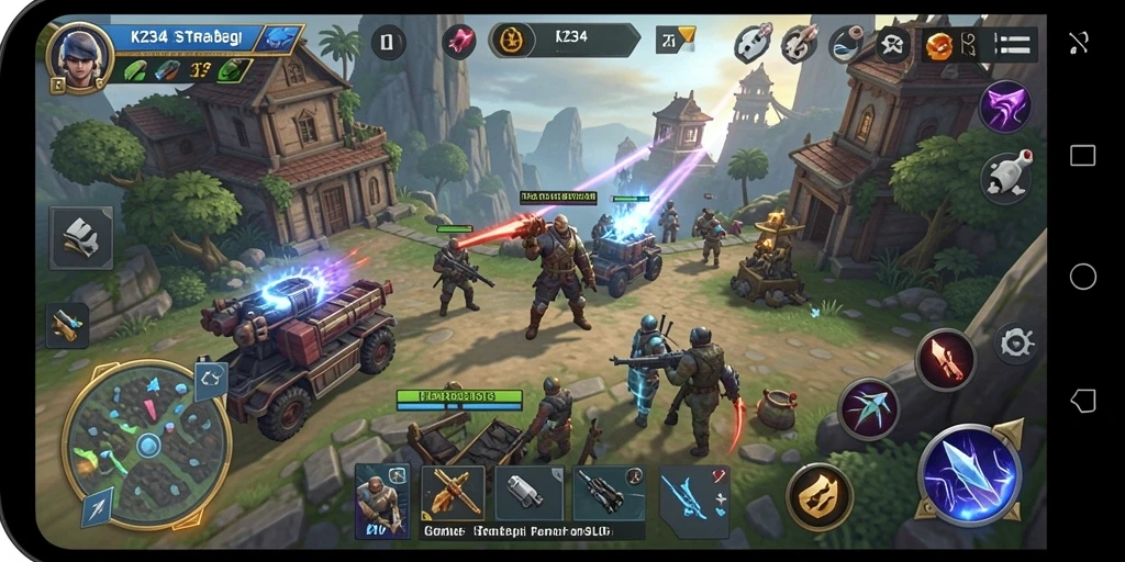 Screenshot gameplay K234 menunjukkan momen strategis dalam pertempuran SLG.