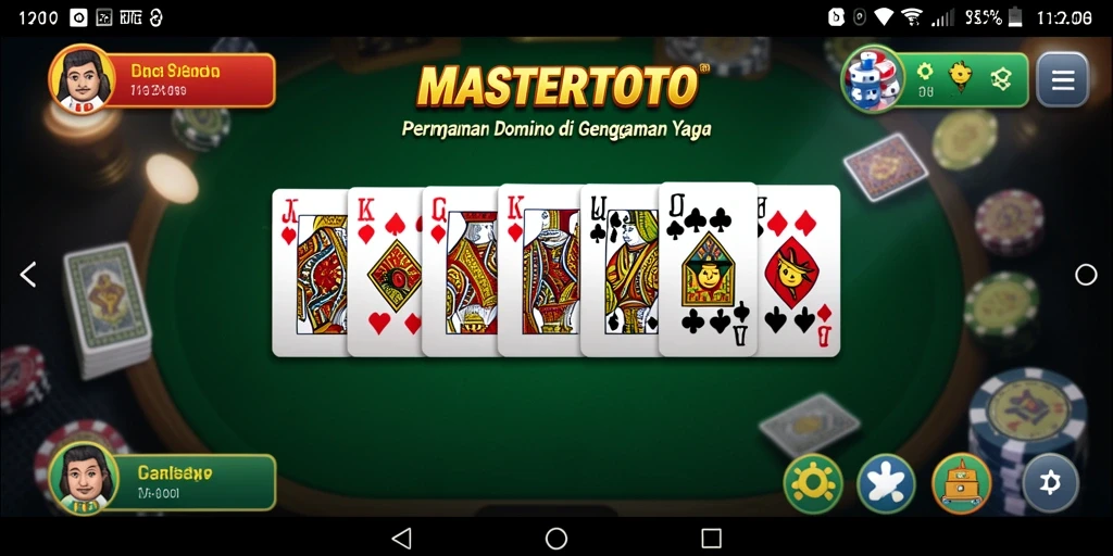 Tampilan menarik saat bermain MASTERTOTO, aplikasi Domino yang seru.