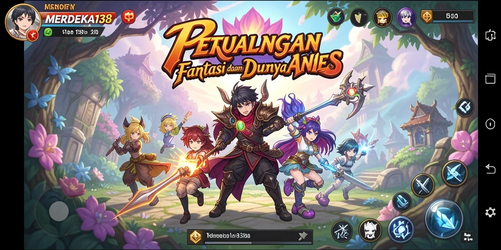 Tampilan gameplay seru dan karakter anime yang menarik.