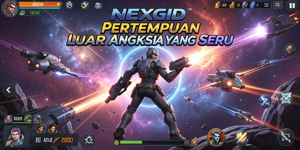 Screenshot NEXGID menunjukkan aksi tembak-menembak yang intens.