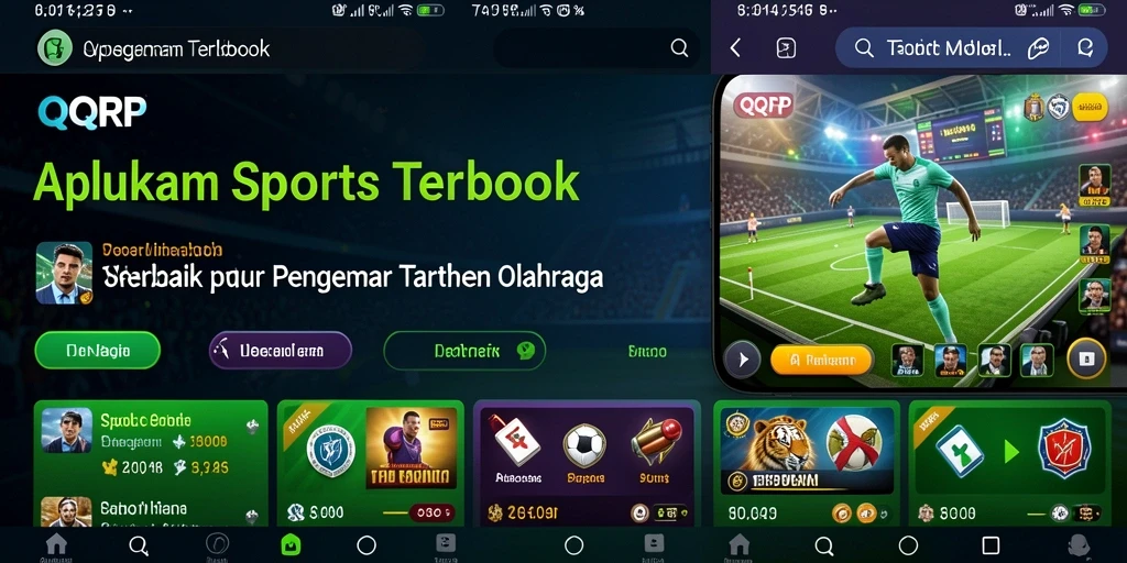 Tampilan menarik dan interaktif dari aplikasi Sportsbook QQRP.