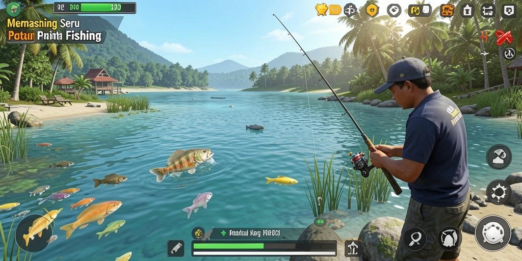 Tangkapan ikan yang menakjubkan dalam gameplay RPOK.