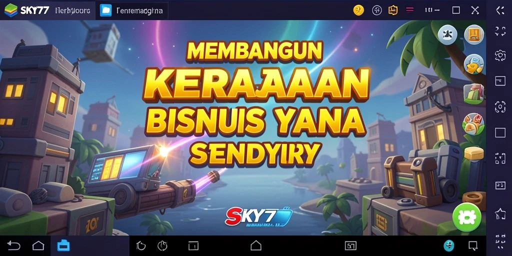 Tampilan gameplay SKY77 menunjukkan pembangunan kerajaan bisnis yang mendebarkan.