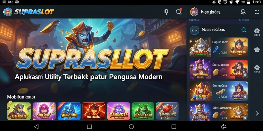 Tampilan antarmuka SUPRASLOT yang intuitif dan fungsional.